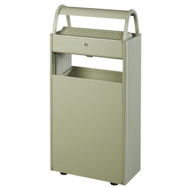 Cendrier-corbeille 12/60L Kova Gris ciment